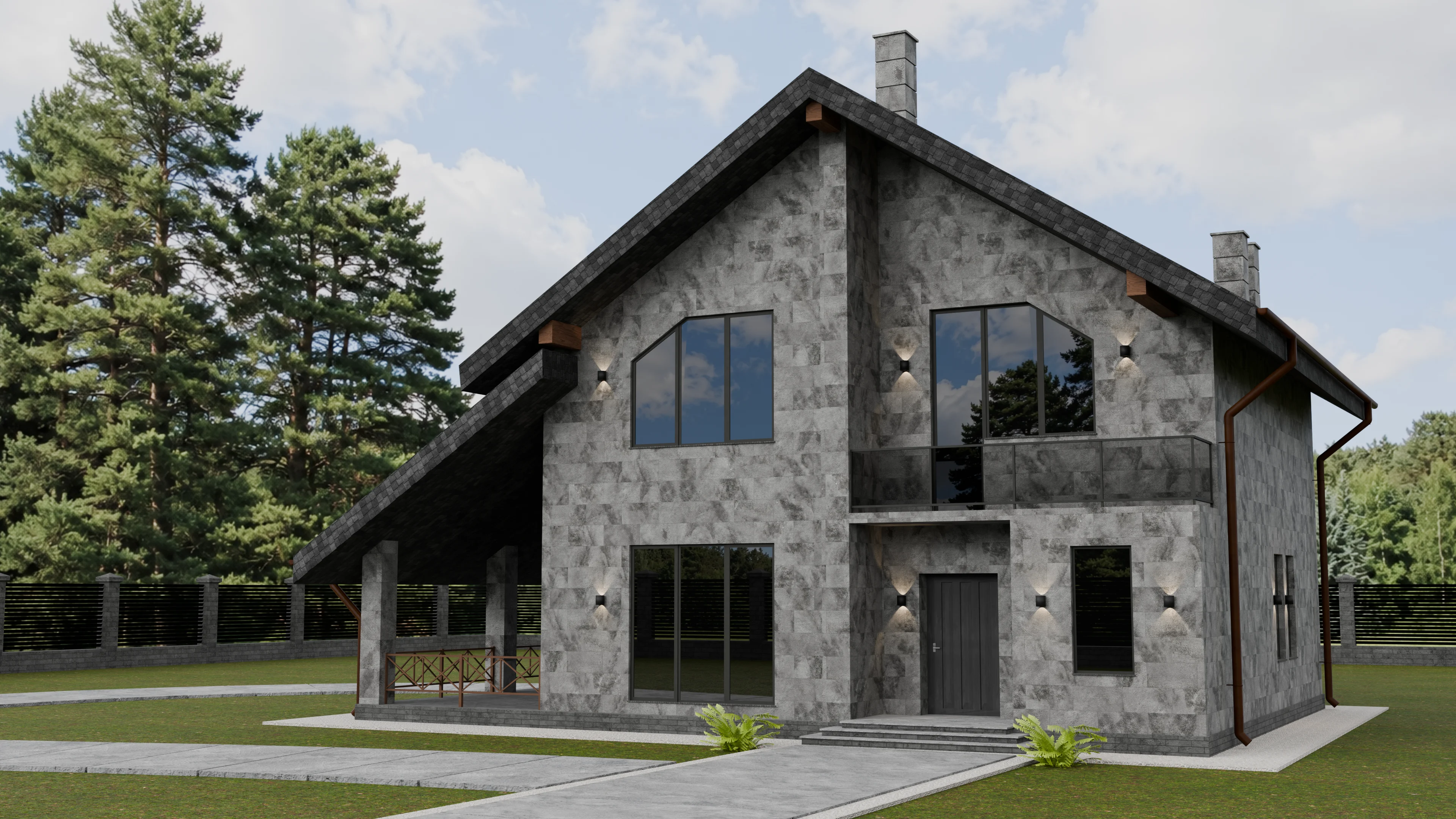 B05 BG — installed on a house facade
