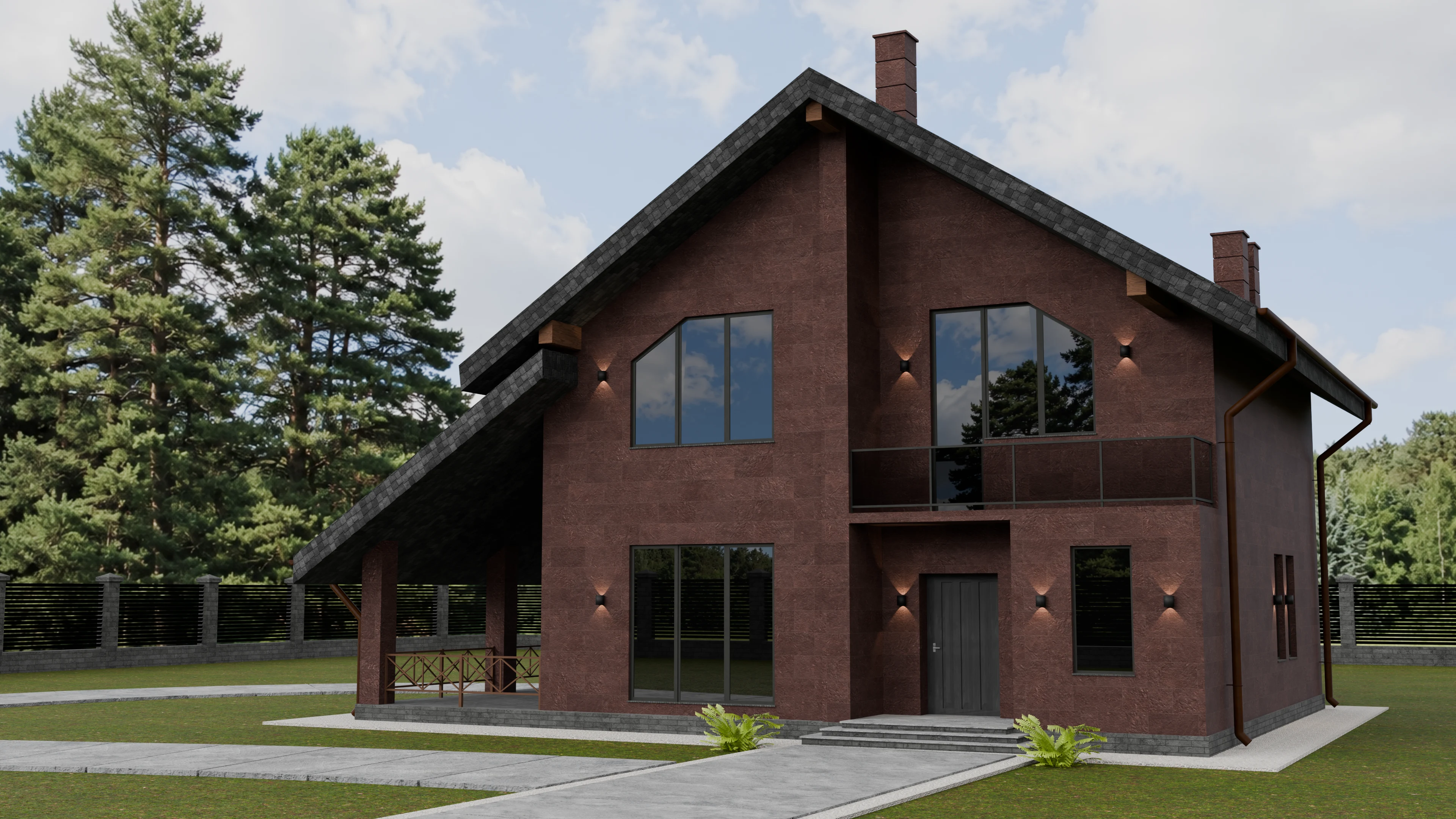 R07 CR — installed on a house facade
