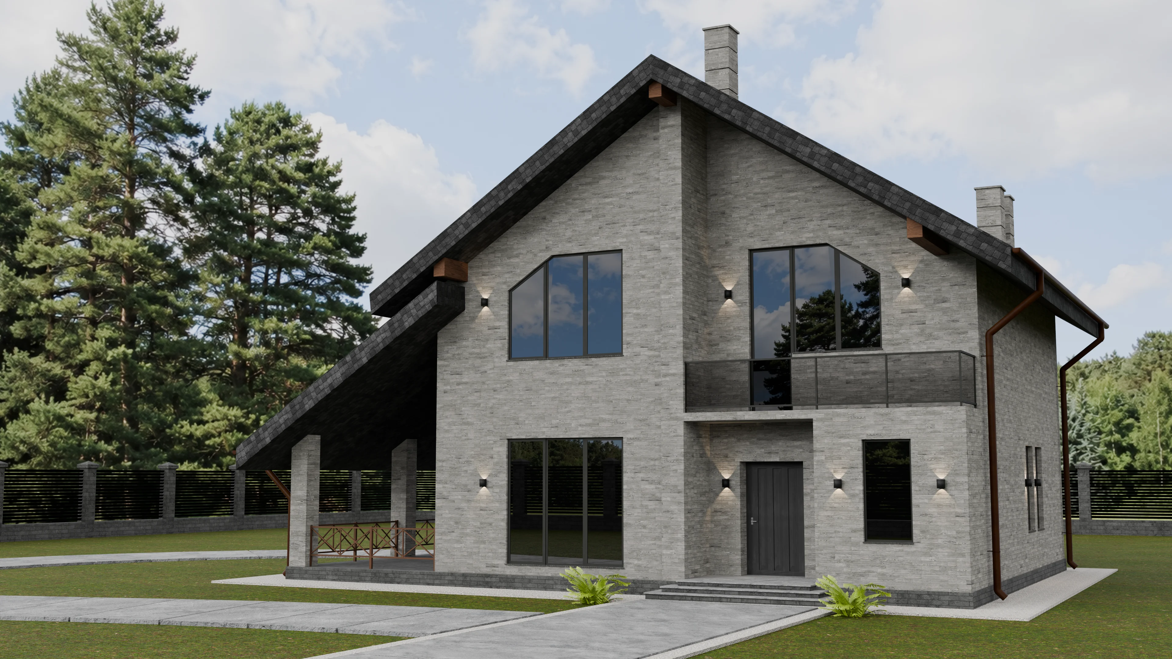 W04 FB — installed on a house facade