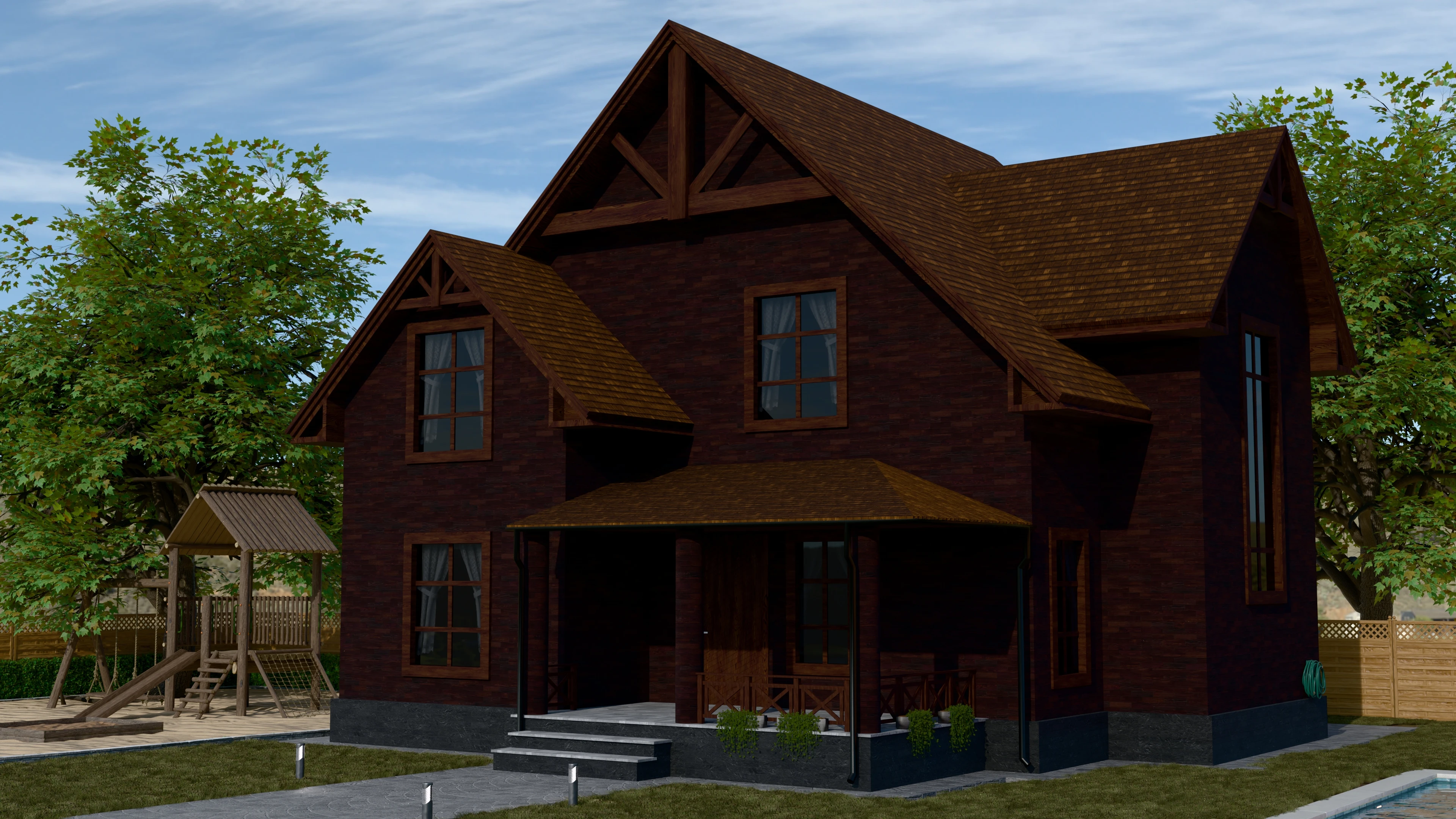 House with KORDEKO flexible stone