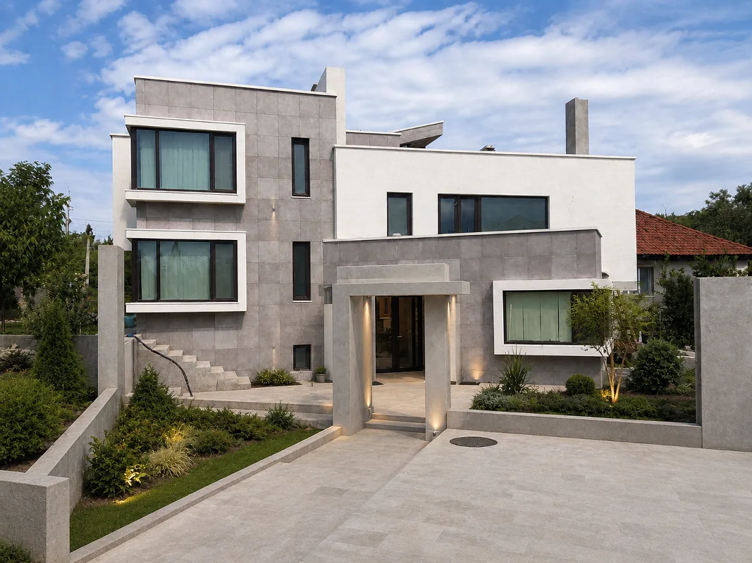 Flexible facade panels — private house in Chekany